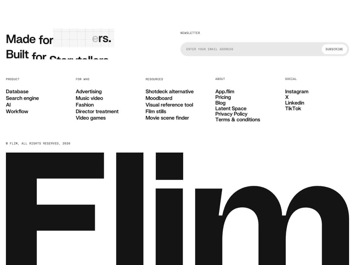Flim Footer footer section from Flim