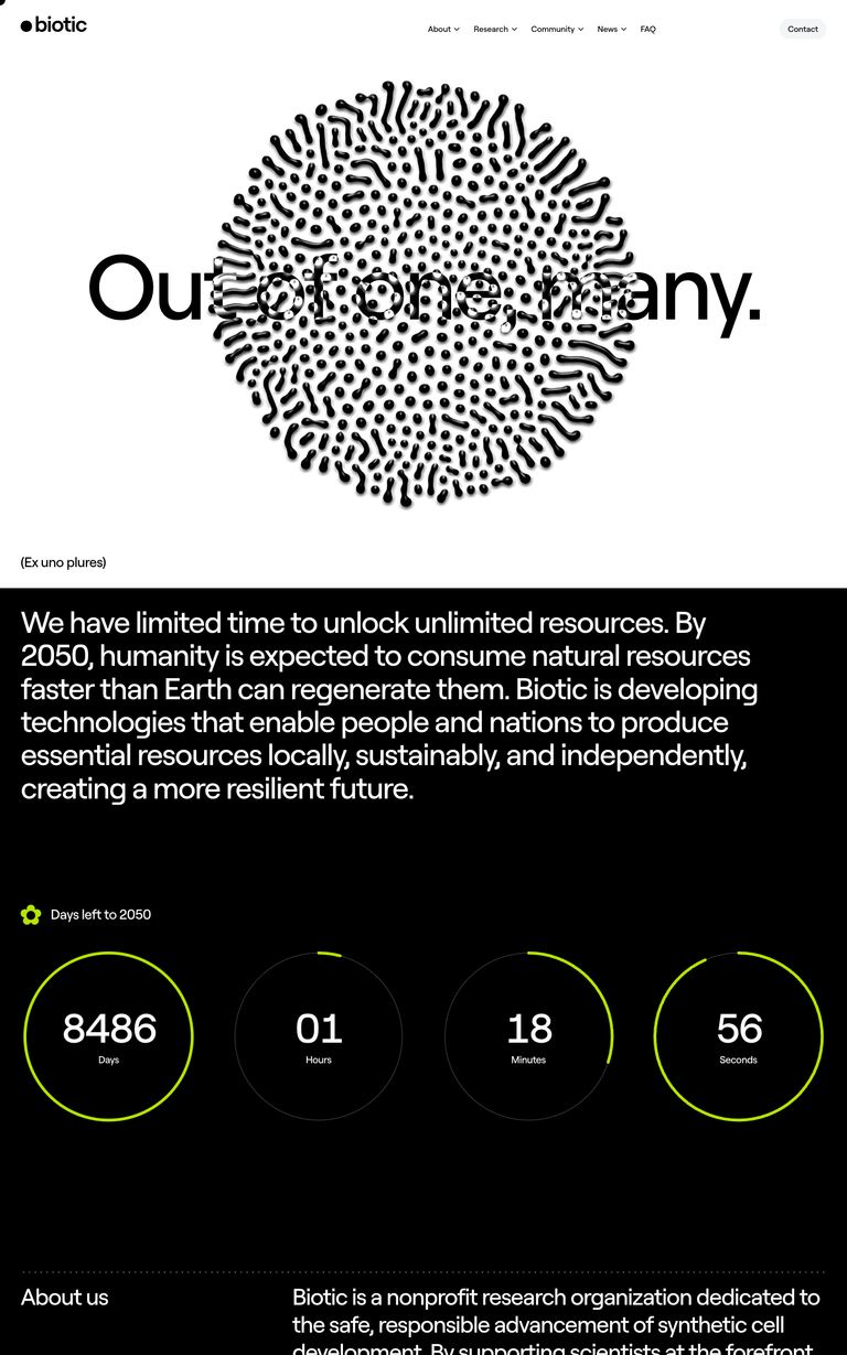 Biotic website design reference
