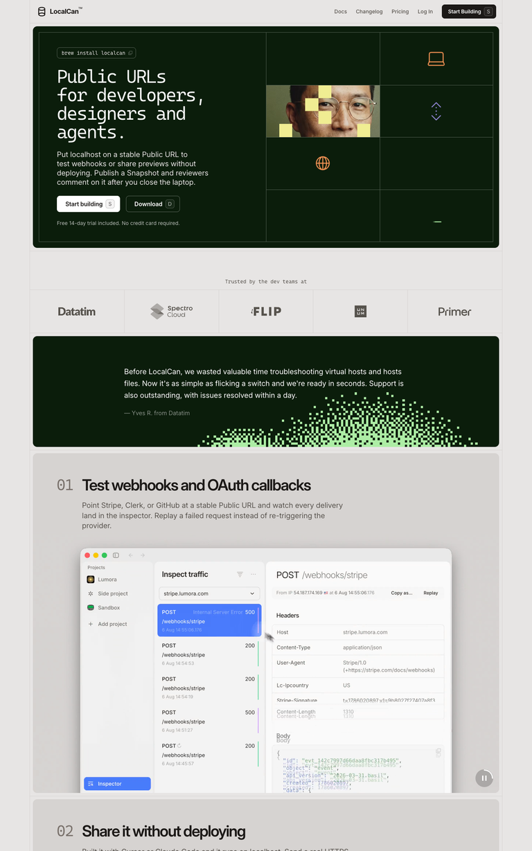 Localcan website design reference