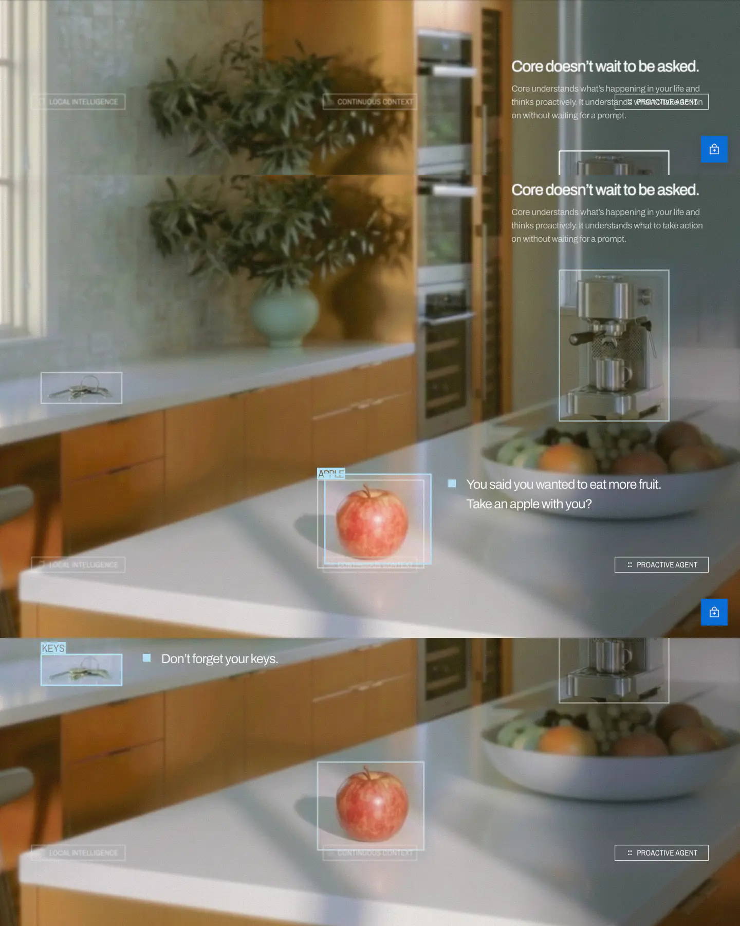 Core doesn’t wait to be asked. features section from Ghost AI