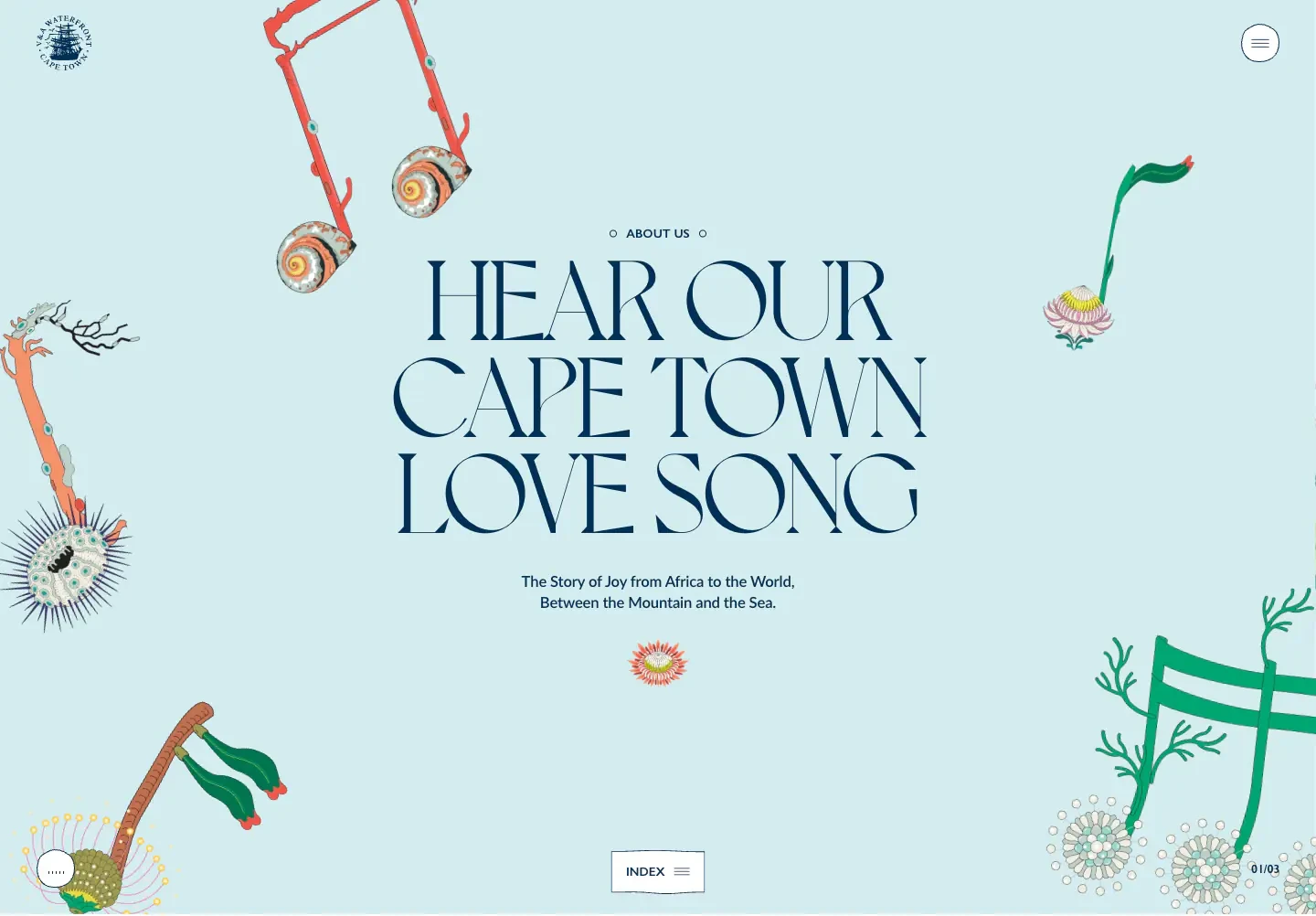 Hear Our Cape Town Love Song Hero hero section from Jfa Awards