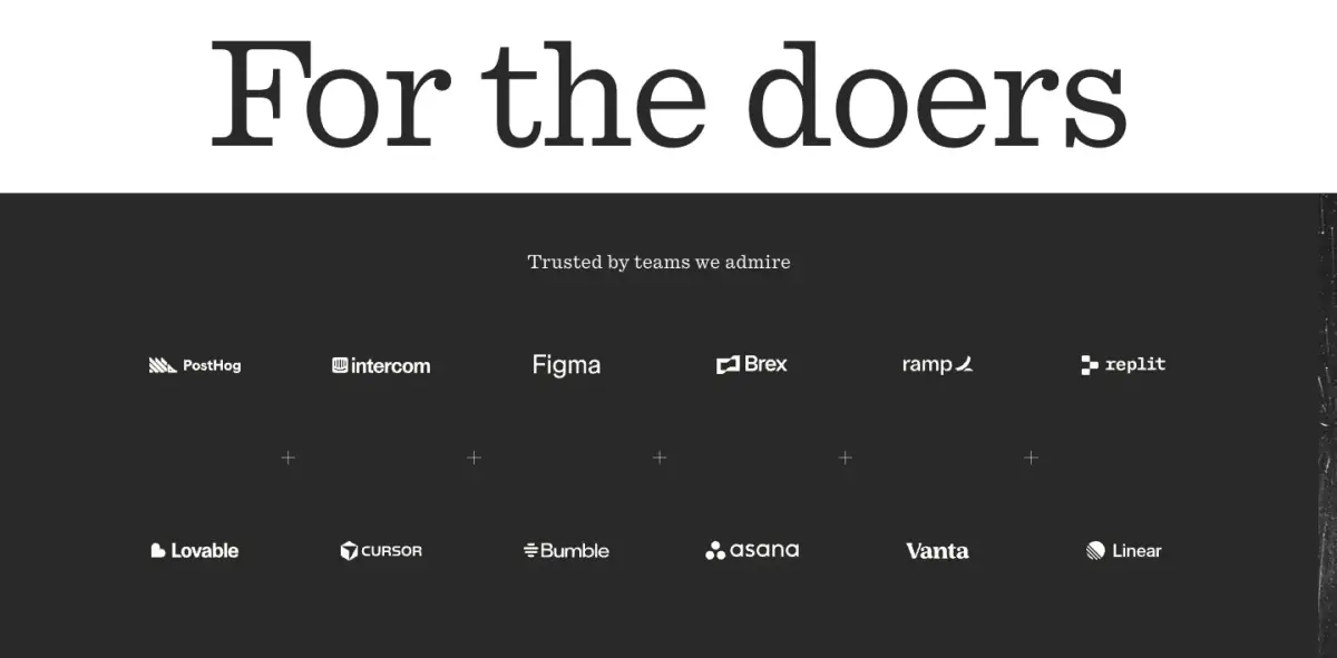 For the doers features section from Granola