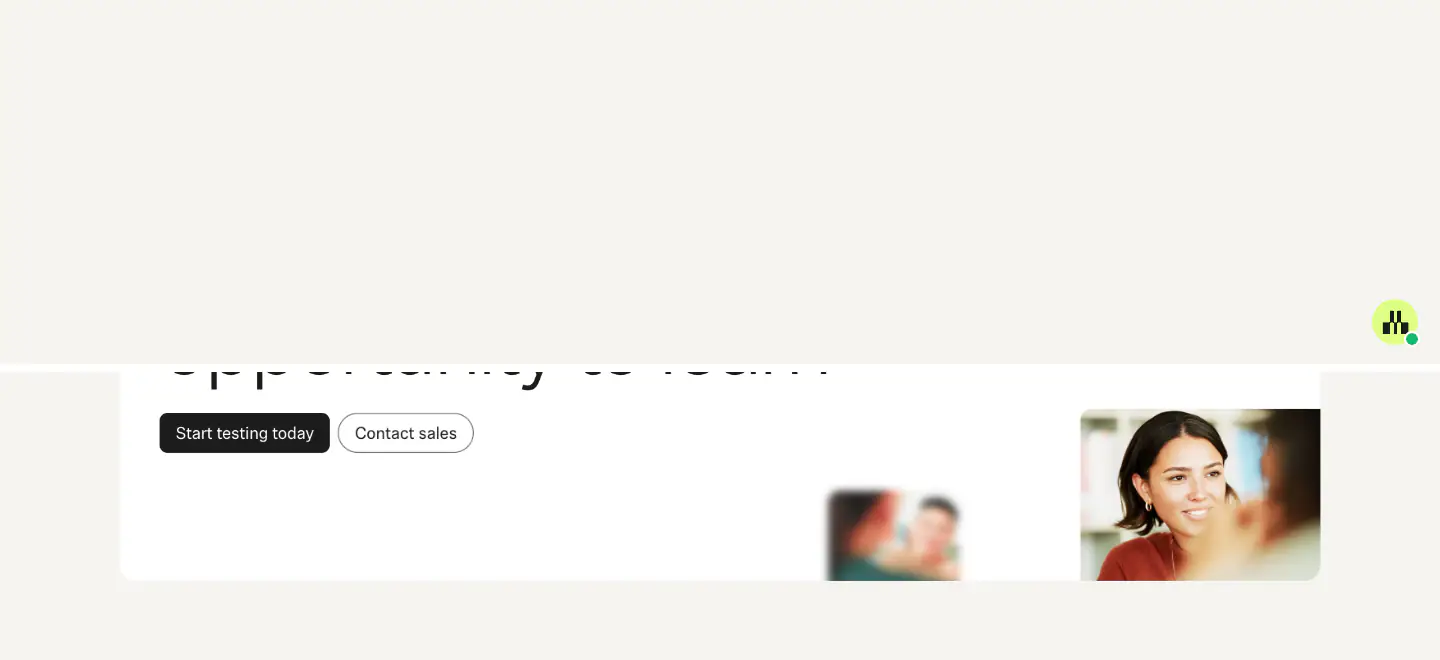 Every interaction is an opportunity to learn features section from Maze