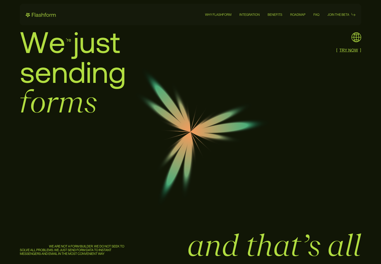 Flashform website design reference