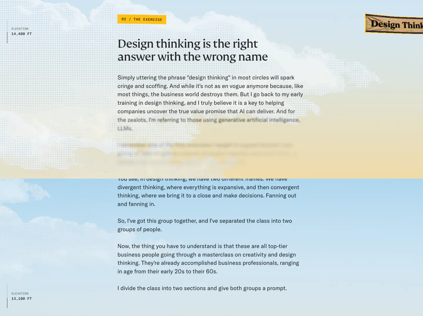Design thinking is the right answer with the wrong name features section from Applied Imagination