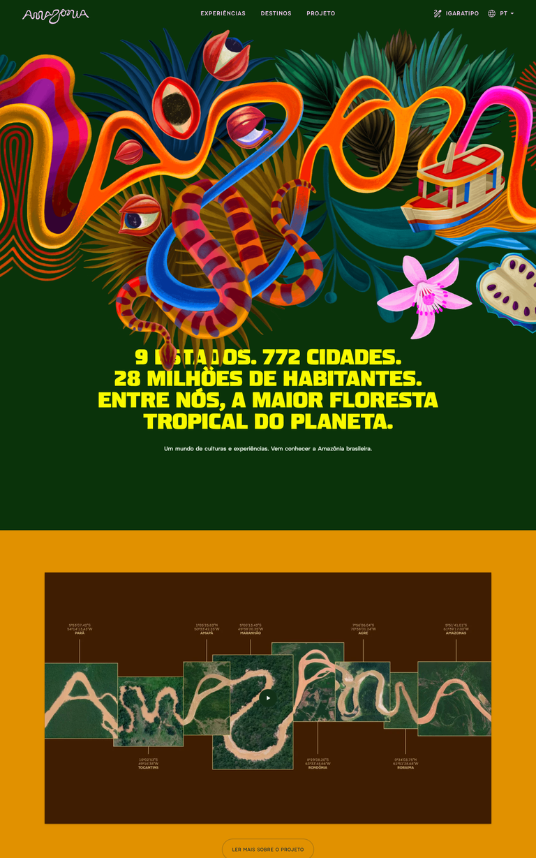 Visiteamazonia website design reference