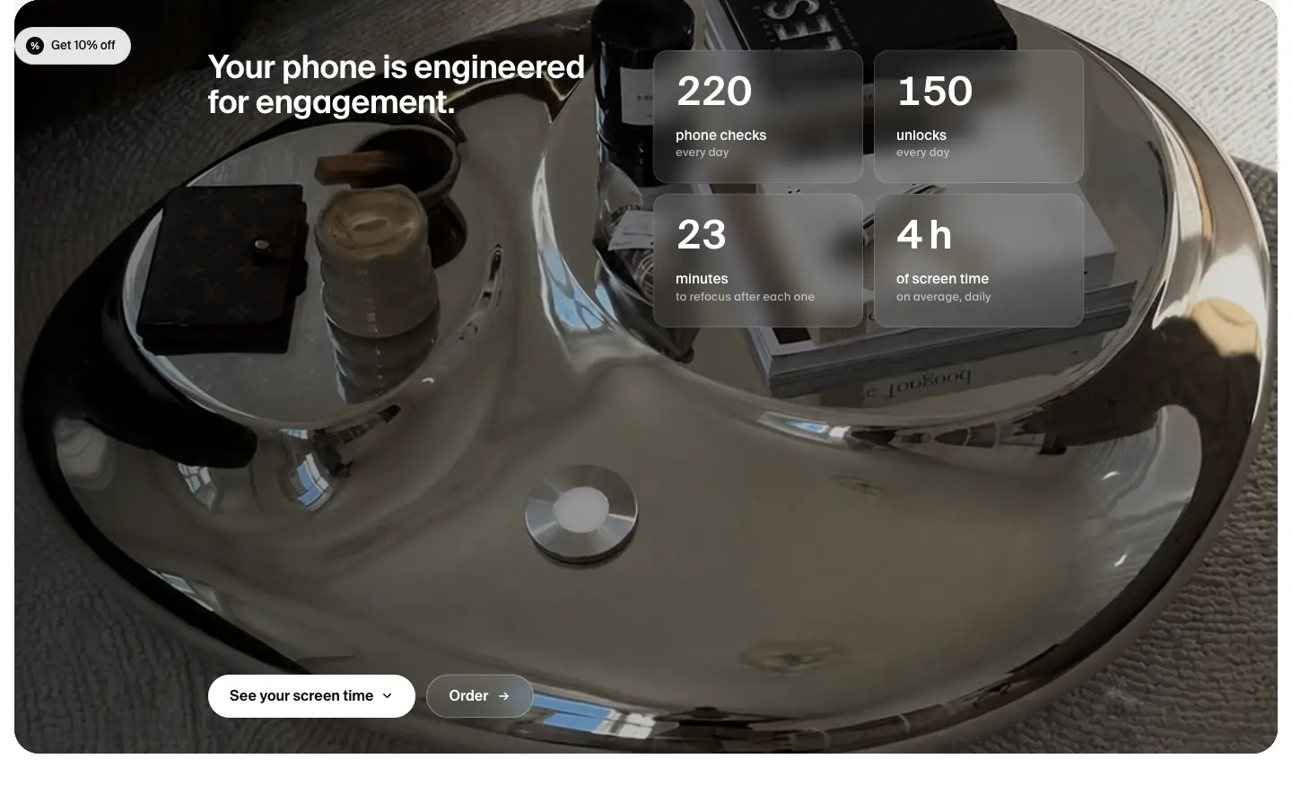 Your phone is engineered for engagement. Features section from Nor