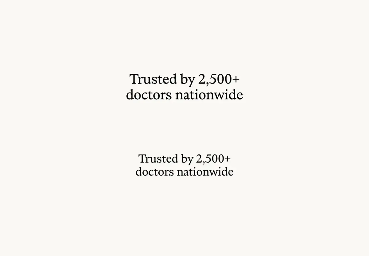 Trusted by 2,500+doctors nationwide features section from Lassie