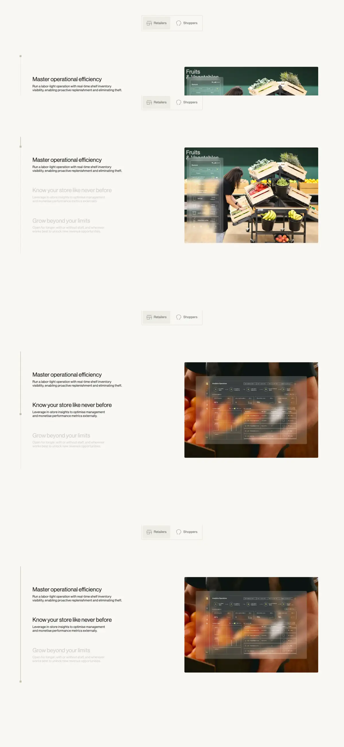 Sensei Features features section from Sensei