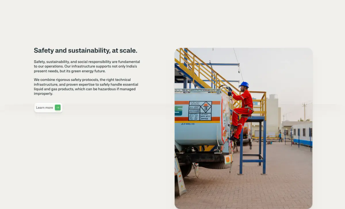 Safety and sustainability, at scale. features section from AVTL