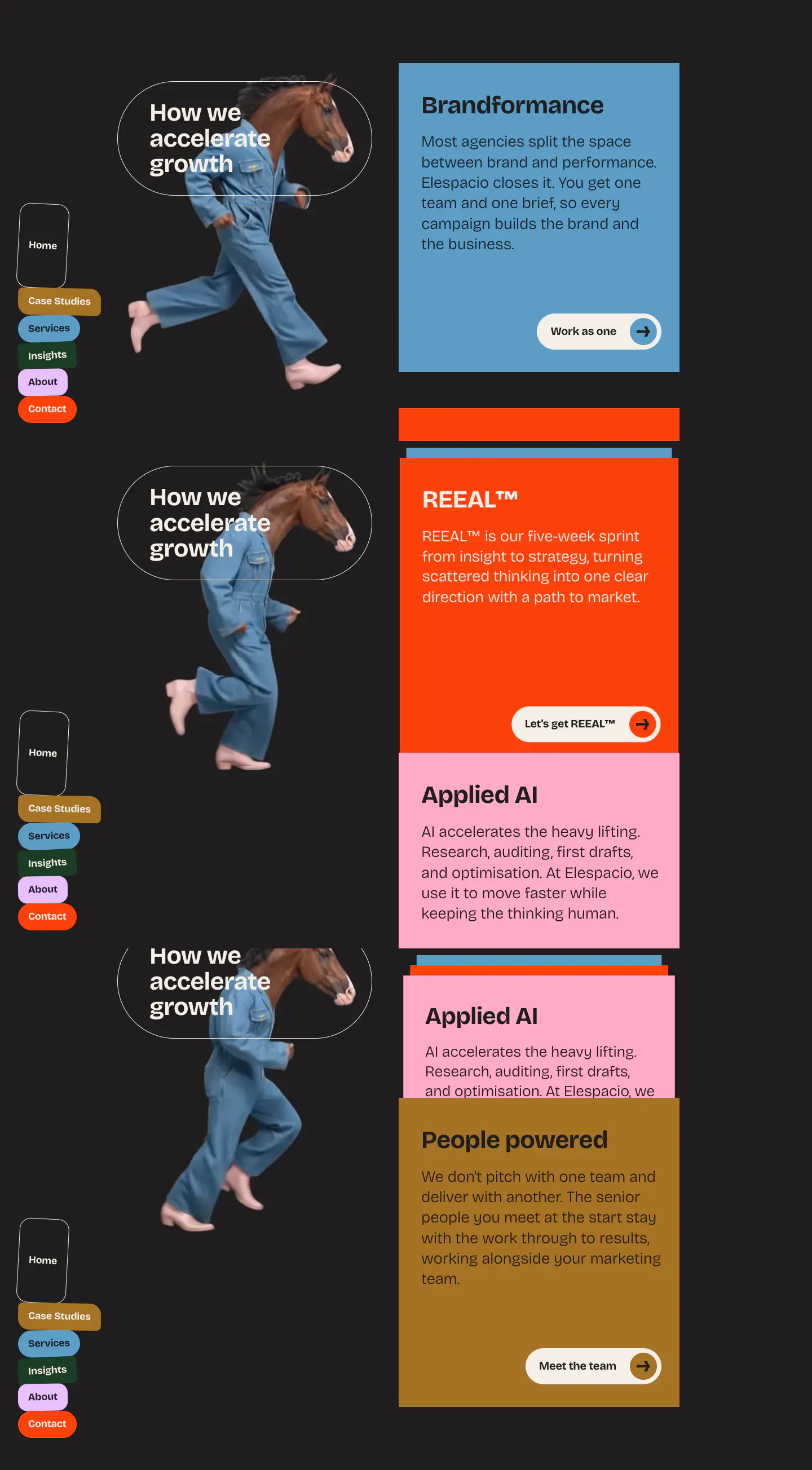 Brandformance features section from Elespacio