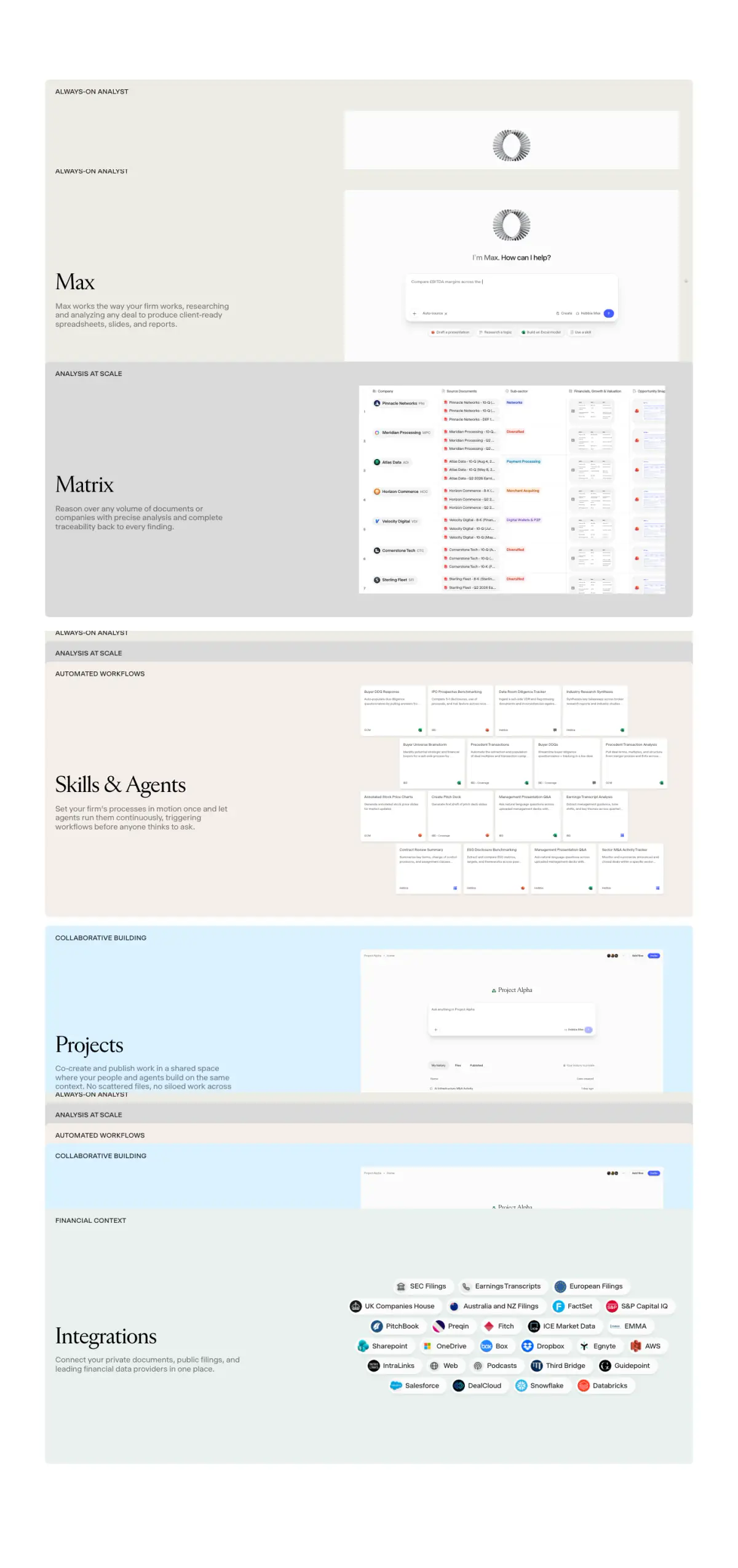 Max features section from Hebbia