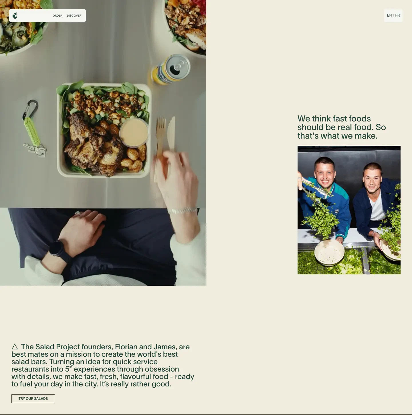 Founders’ Fast-Food Manifesto founder section from The Salad Project
