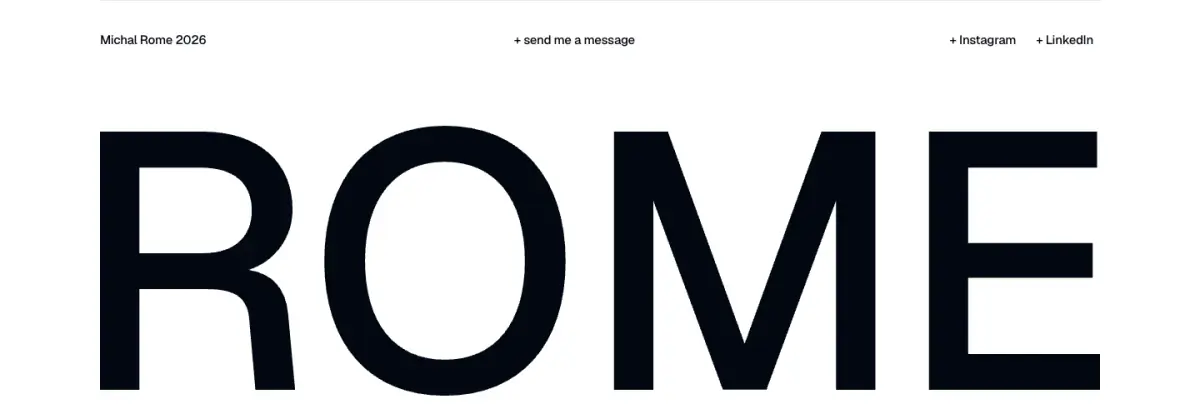 Michal Rome Footer footer section from Michal Rome