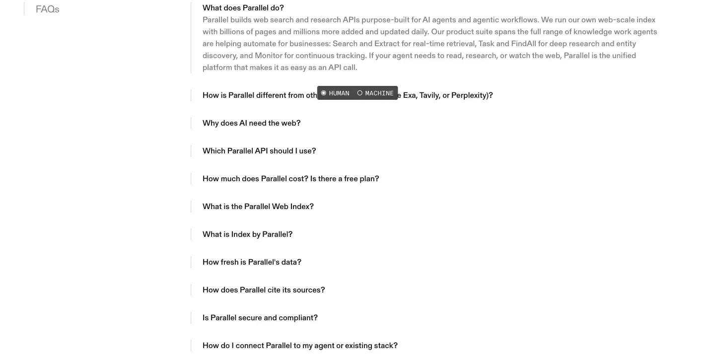Parallel product FAQs FAQ section from Parallel