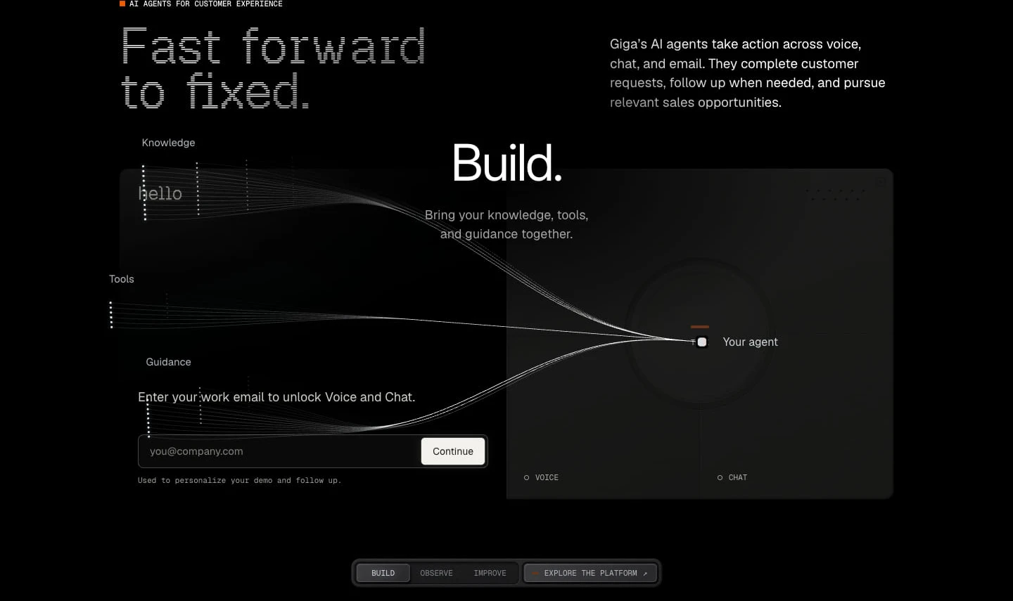 Build an AI Agent Workflow Process section from Giga