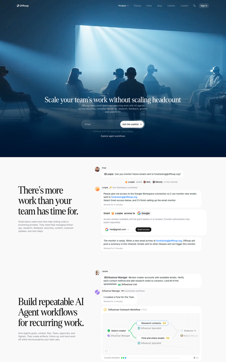Offloop website design reference
