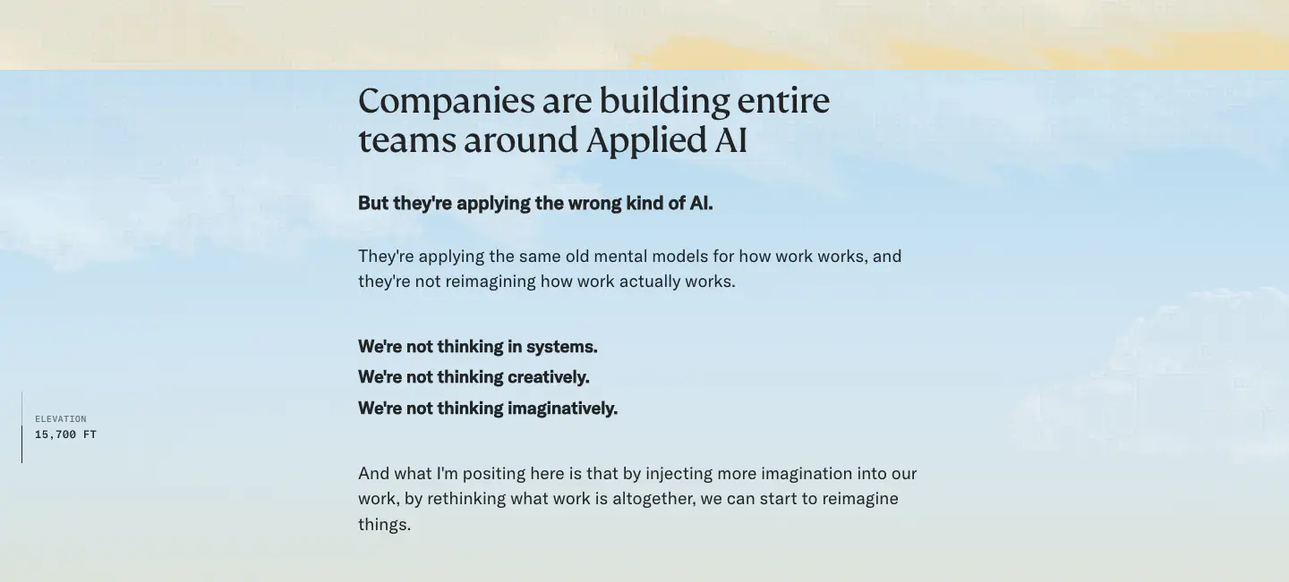 Companies are building entire teams around Applied AI features section from Applied Imagination