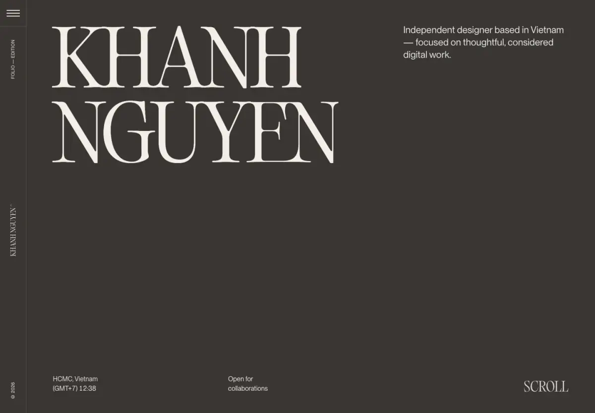Khanh Nguyen hero section from Khanh Nguyen