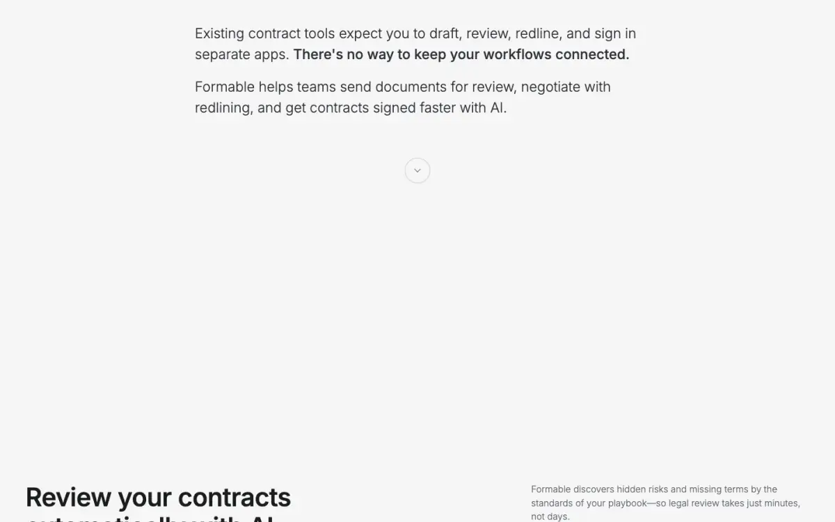 Why Formable features section from Formable