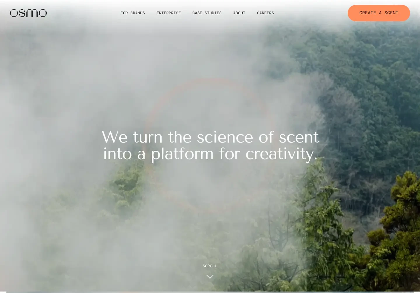 Science of Scent Hero Hero section from Osmo