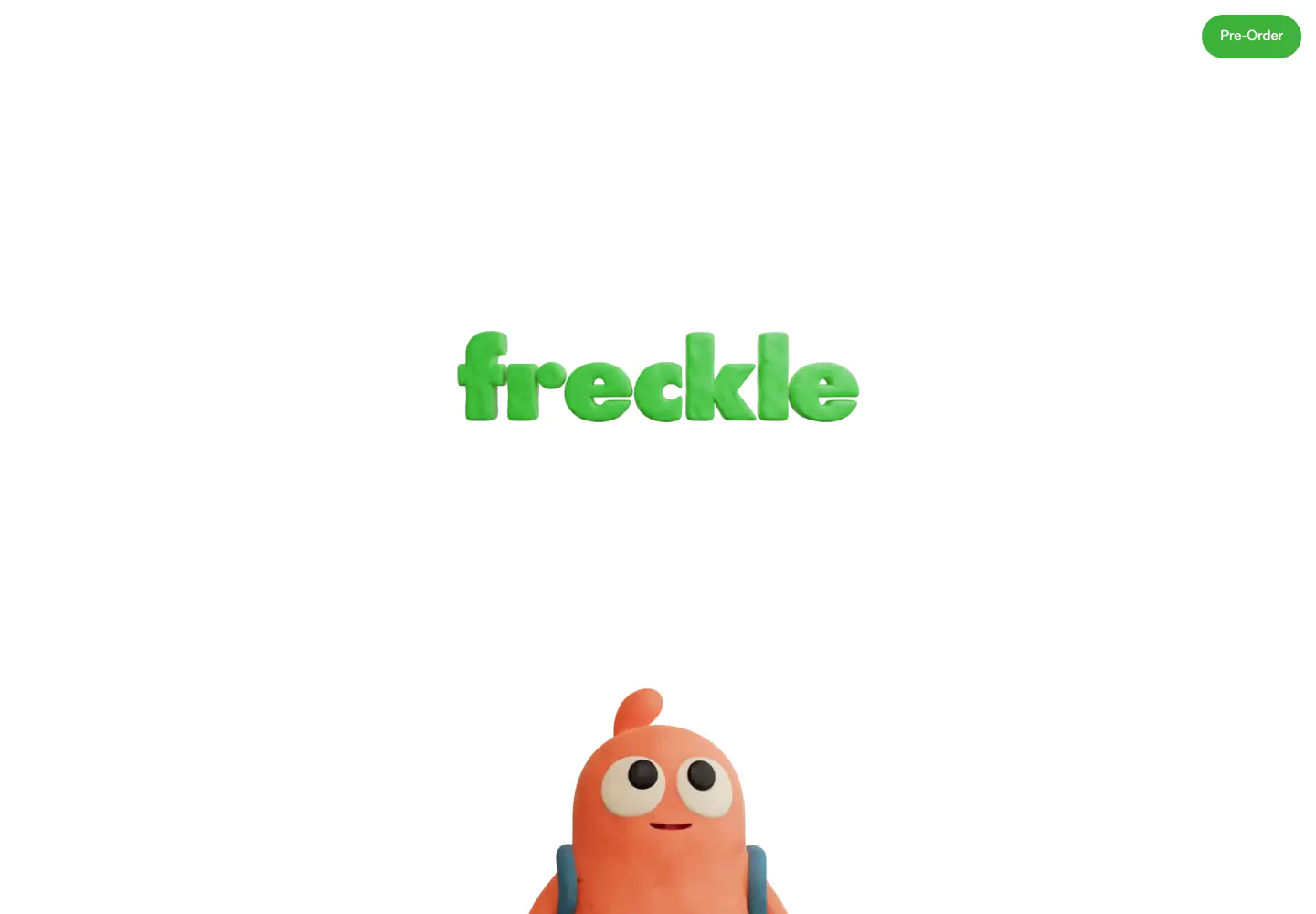 Opening screen Hero section from Freckle