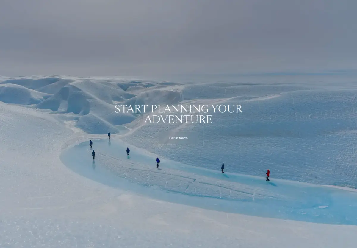 Start Planning Your Adventure cta section from White Desert