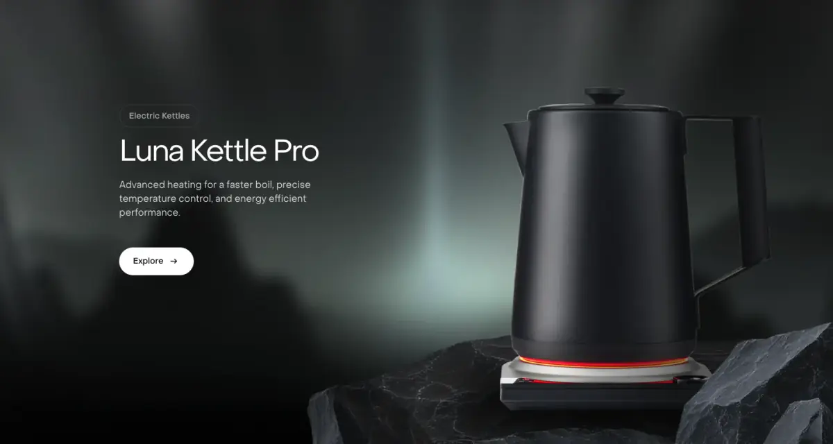 Luna Kettle Pro features section from Sakiproducts