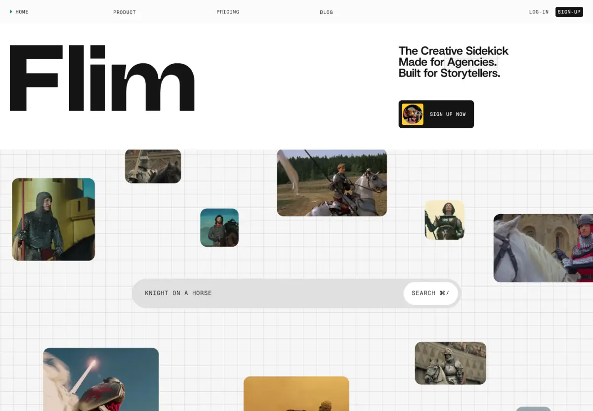 Flim hero section from Flim