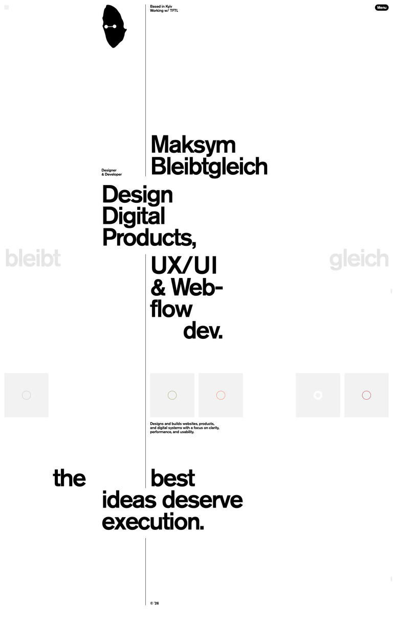 bleibtgleich'26 website design reference