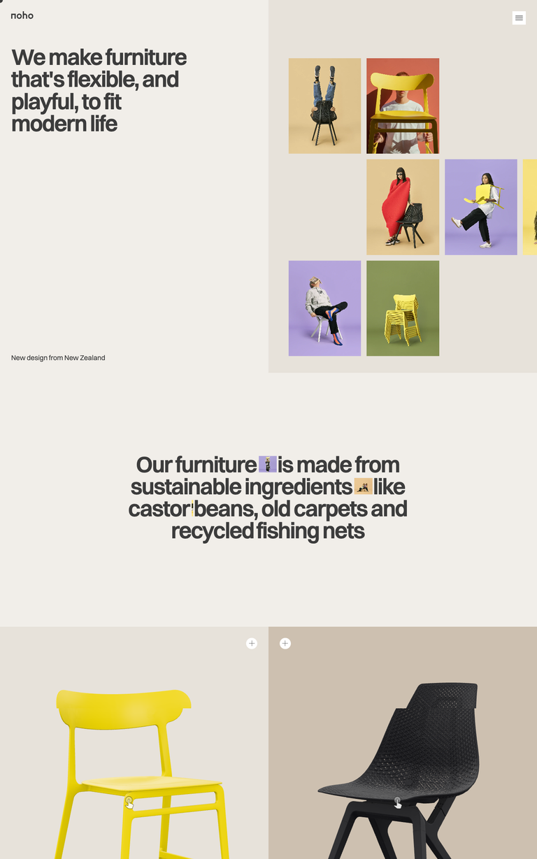 Noho website design reference