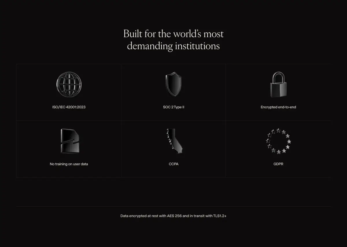 Built for the world’s most demanding institutions features section from Hebbia