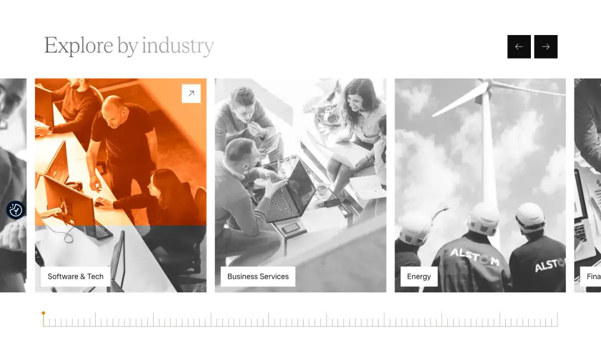 Explore by industry features section from Agiloft