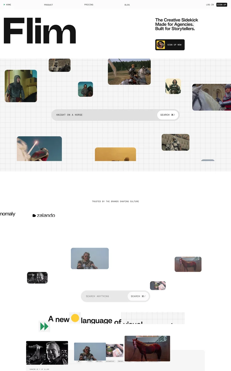 Flim website design reference