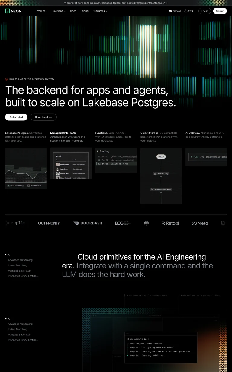Neon website design reference