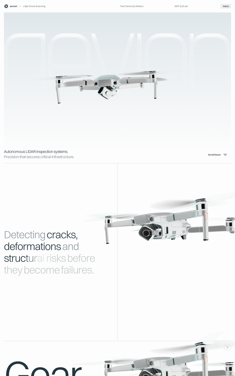 Lidar Drone Scanning website design reference