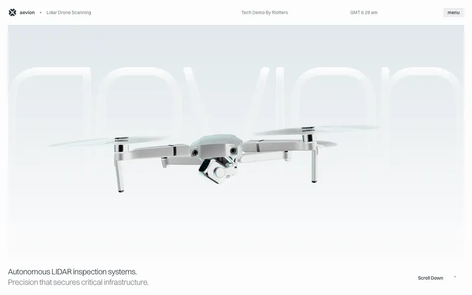 Lidar Drone Scanning website preview