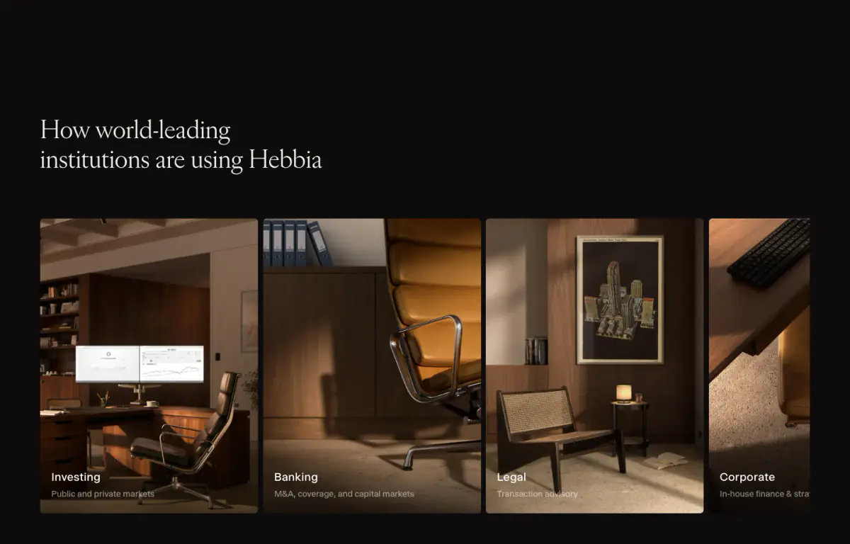 How world-leading institutions are using Hebbia features section from Hebbia