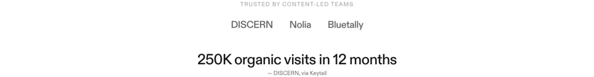 Keytail Features features section from Keytail