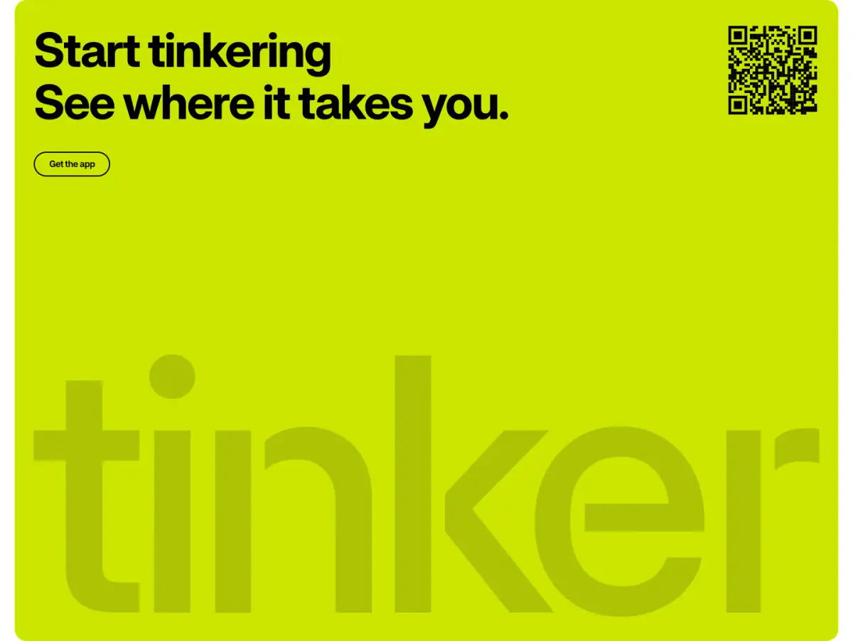 Start tinkering features section from Tinker