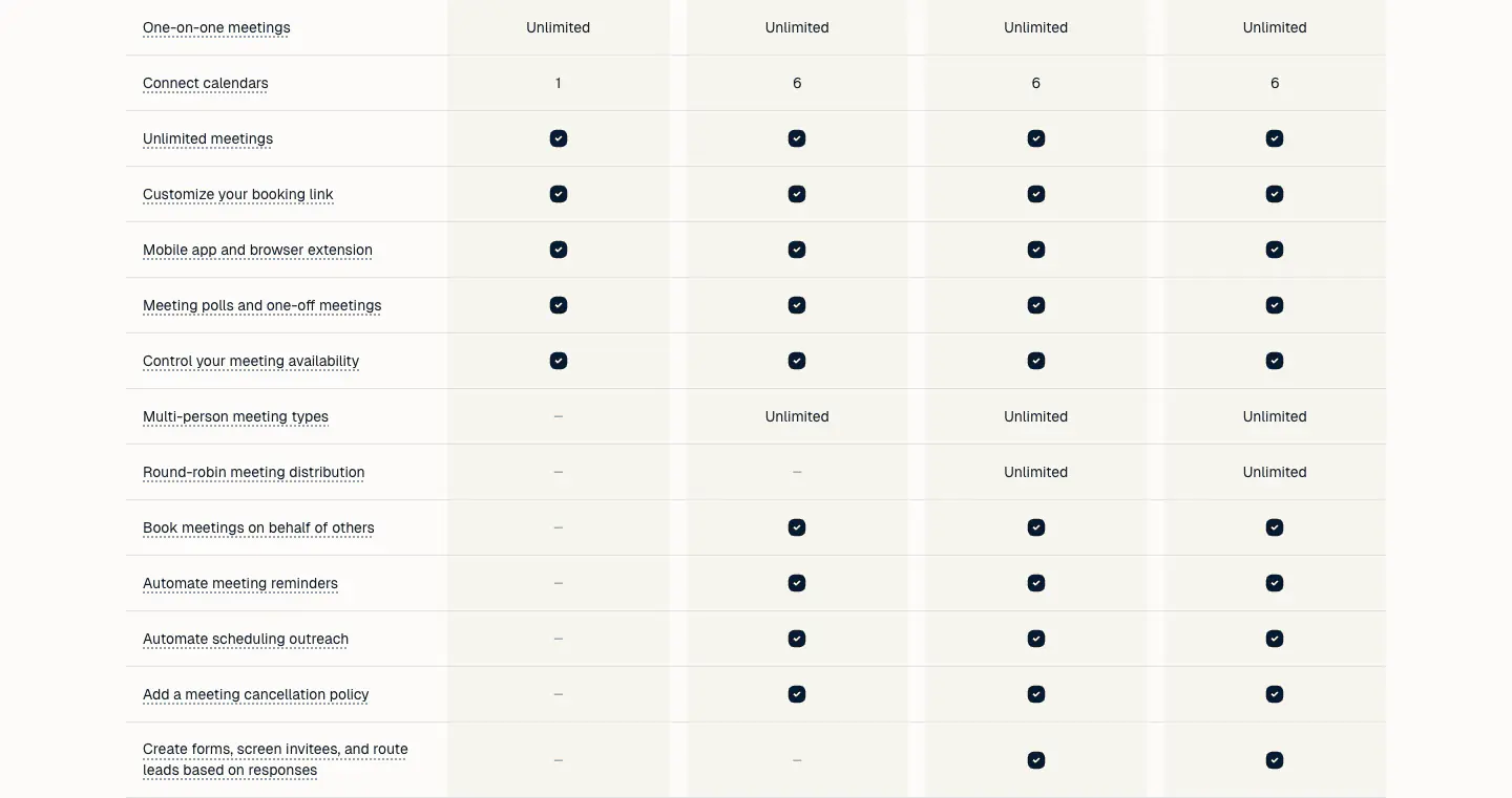 Calendly Features features section from Calendly