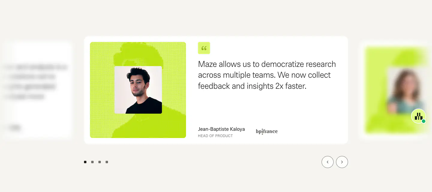 Maze Features Features section from Maze