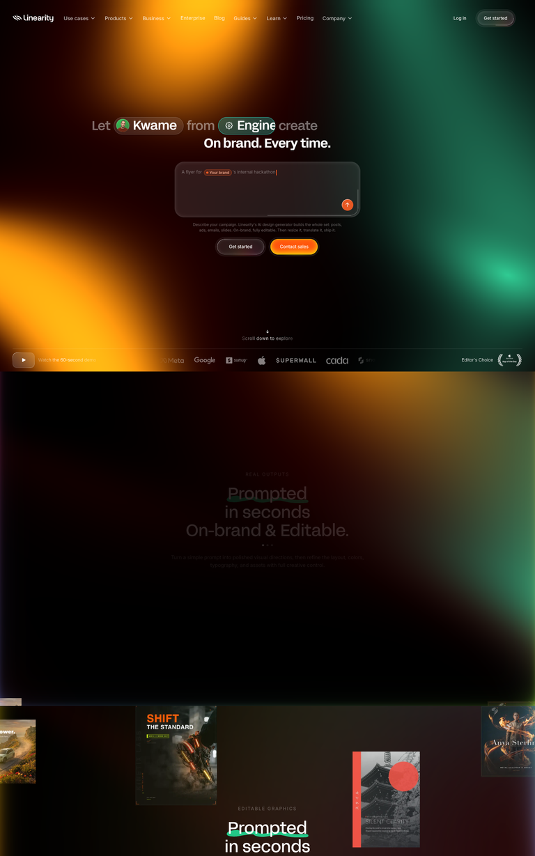 Linearity website design reference