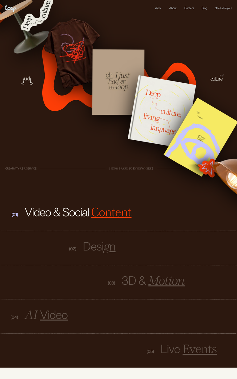 Studio Loop website design reference