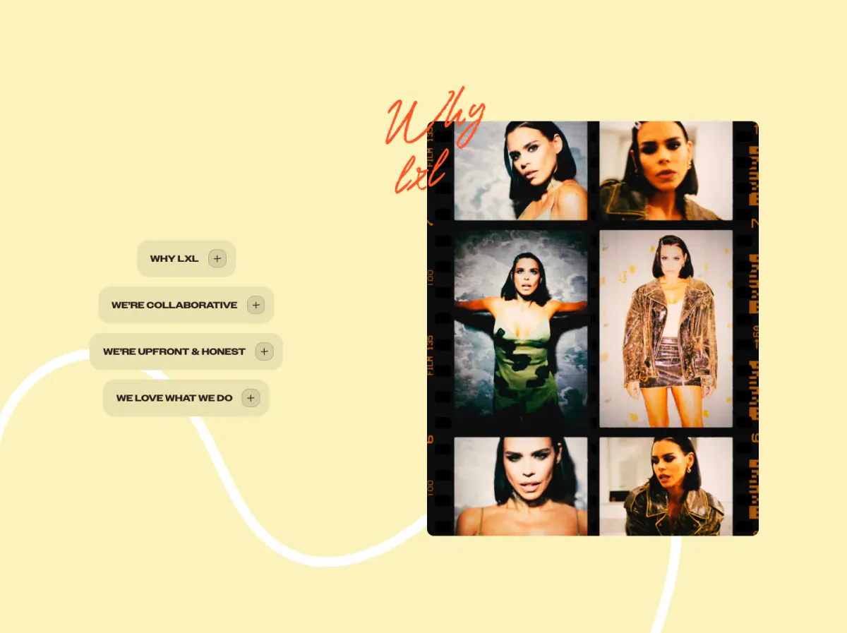 WHY LXL features section from LxL Creative