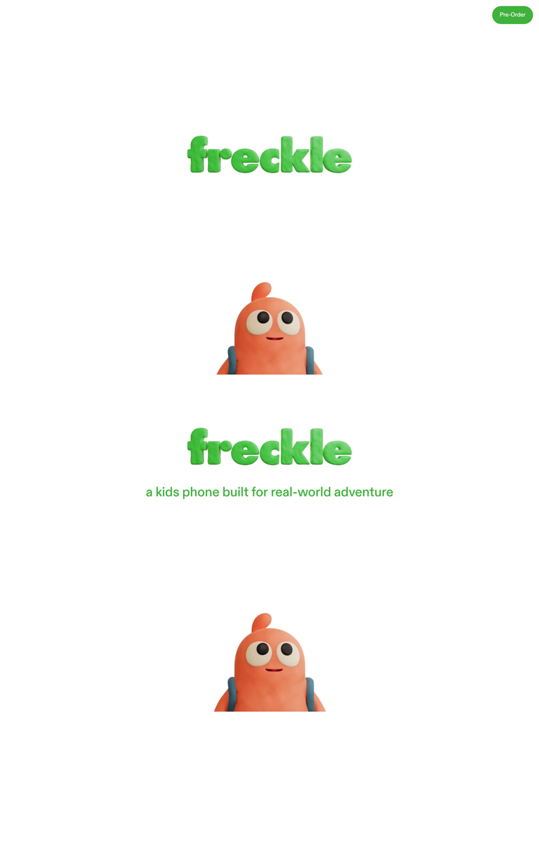 Freckle website design reference