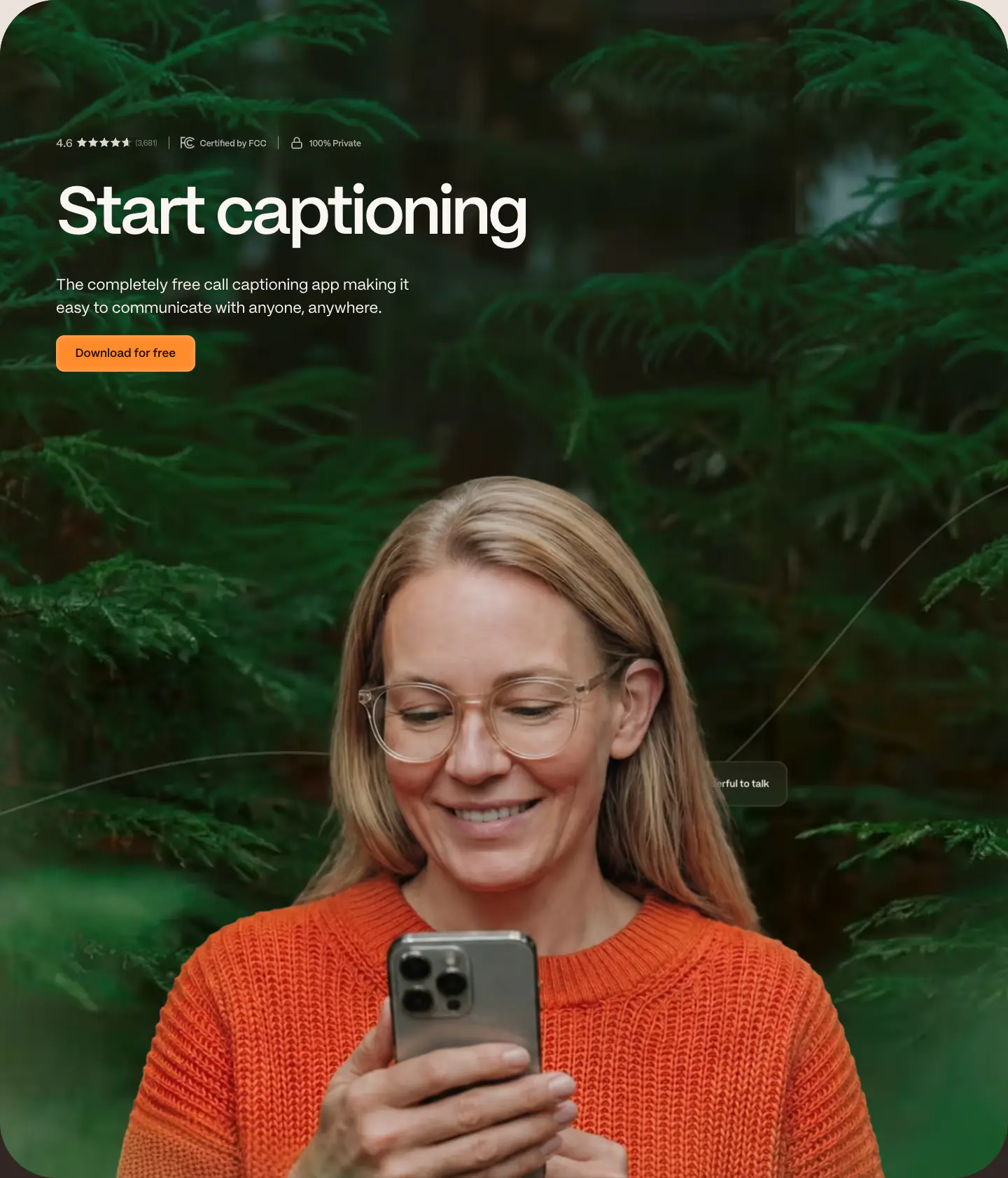 Start captioning features section from Rylo