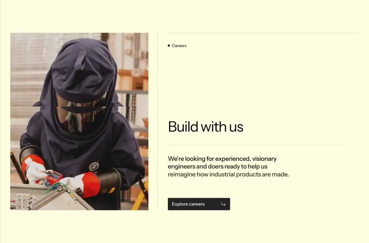 Careers features section from Podium Automation