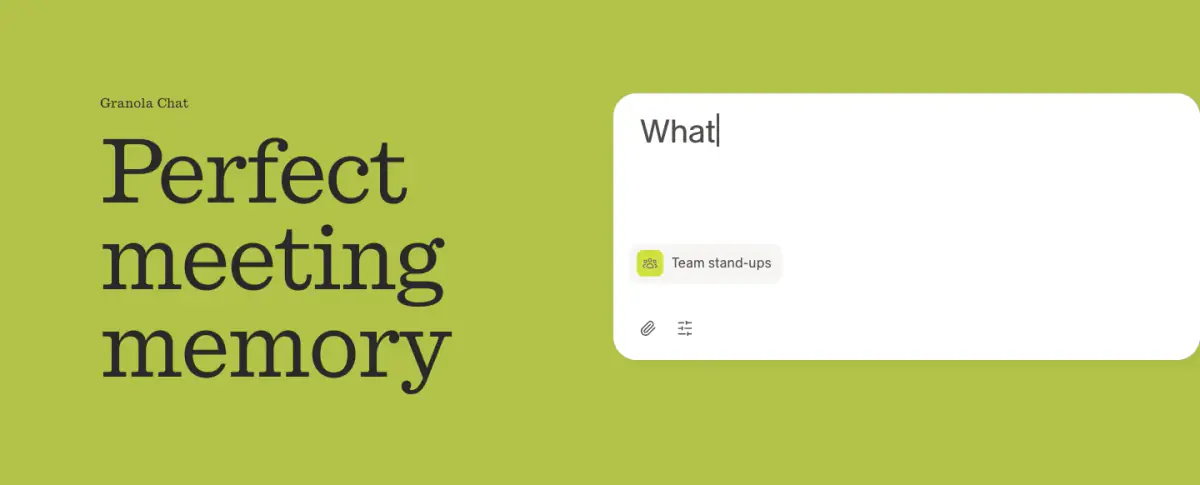 Perfect meeting memory features section from Granola