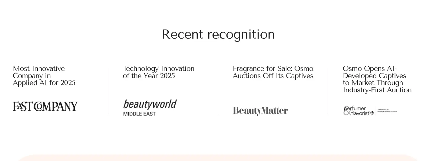 Recent recognition Features section from Osmo